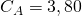 C_A = 3,80