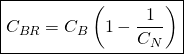\boxed{C_{BR} = C_B\left(1 - \frac{1}{C_{N}}\right)}
