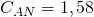 C_{AN} = 1,58